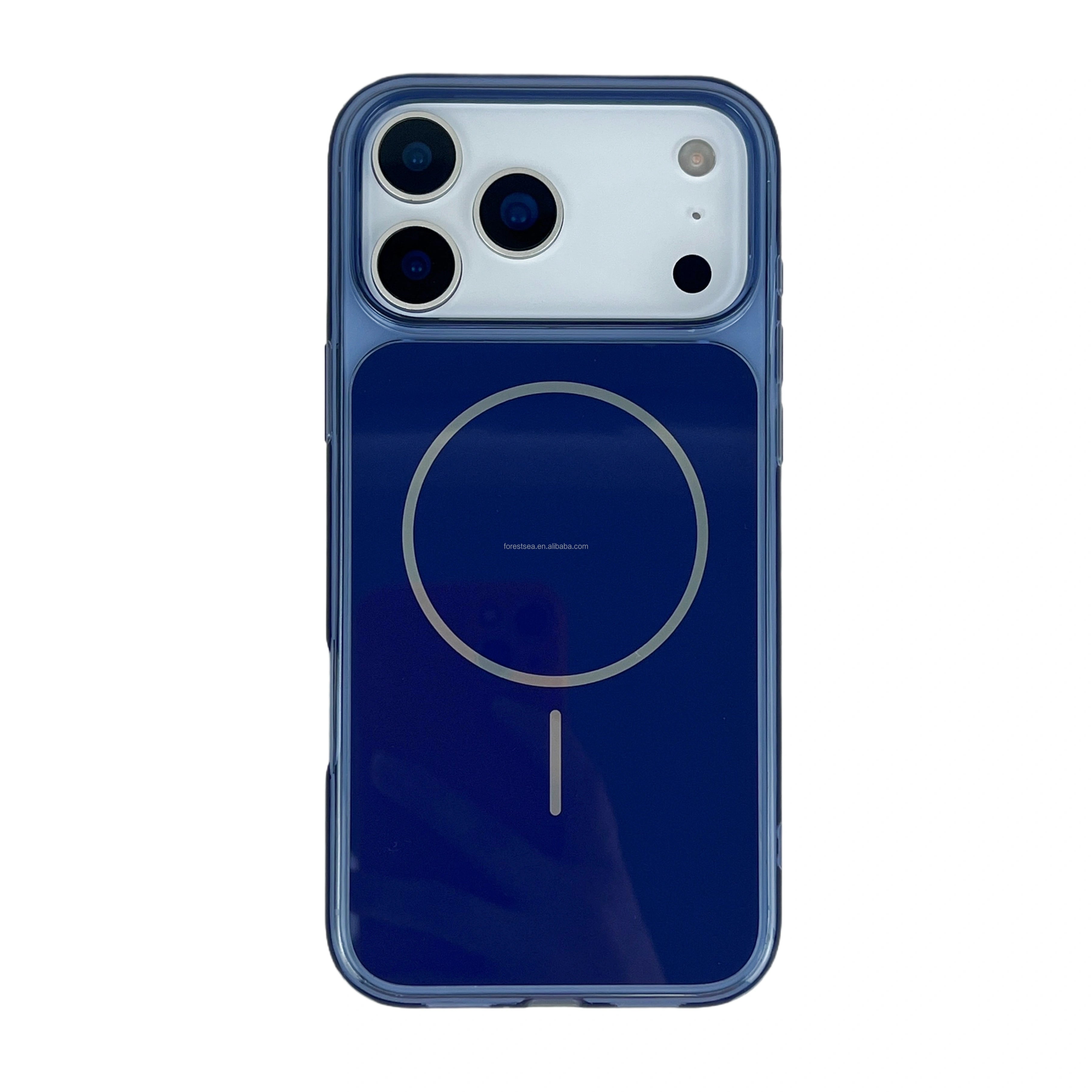 Original Color Design Clear Magnetic Case for iPhone 17 Pro Max (Blue)