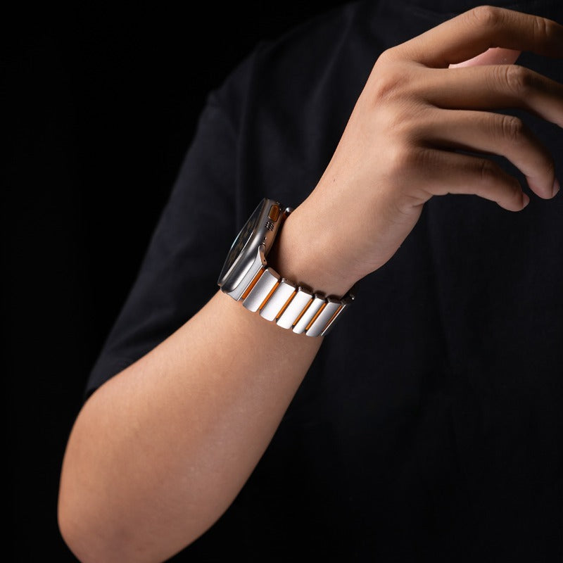 Luxury Ultimate Pure Titanium Metal Magnetic Buckle Band Strap for Apple Watch