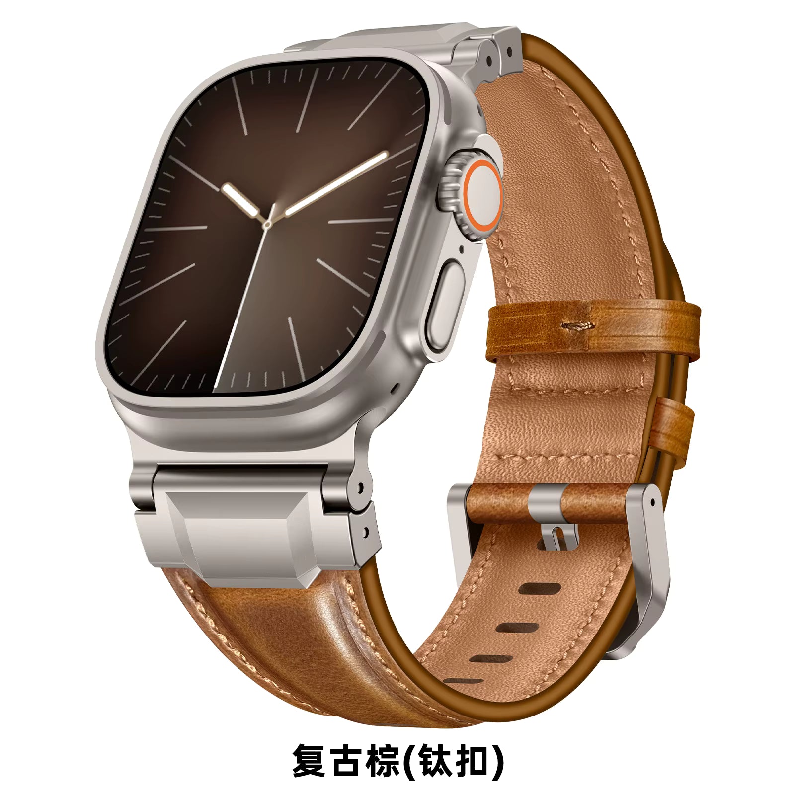 Genuine Leather Band for apple Watch Luxury Breathable Stainless Steel Buckle