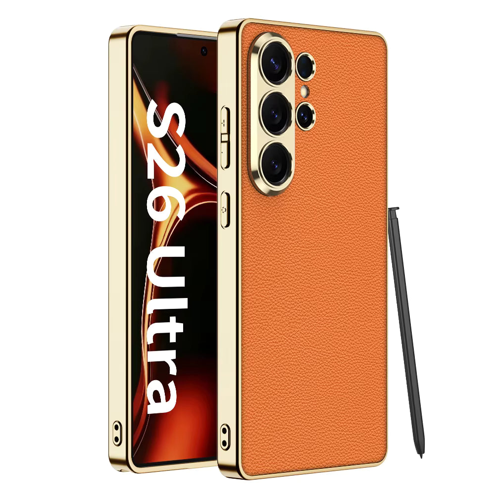 GKK Electroplating PU Leather TPU Phone Back Cover For Samsung 26 Ultra