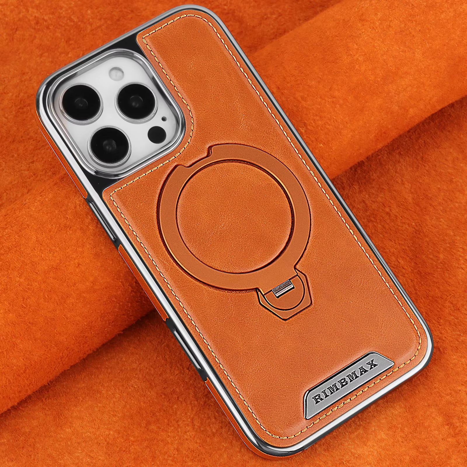 RUIMEIBI New Plating PU Leather Magnetic Phone Case for iPhone