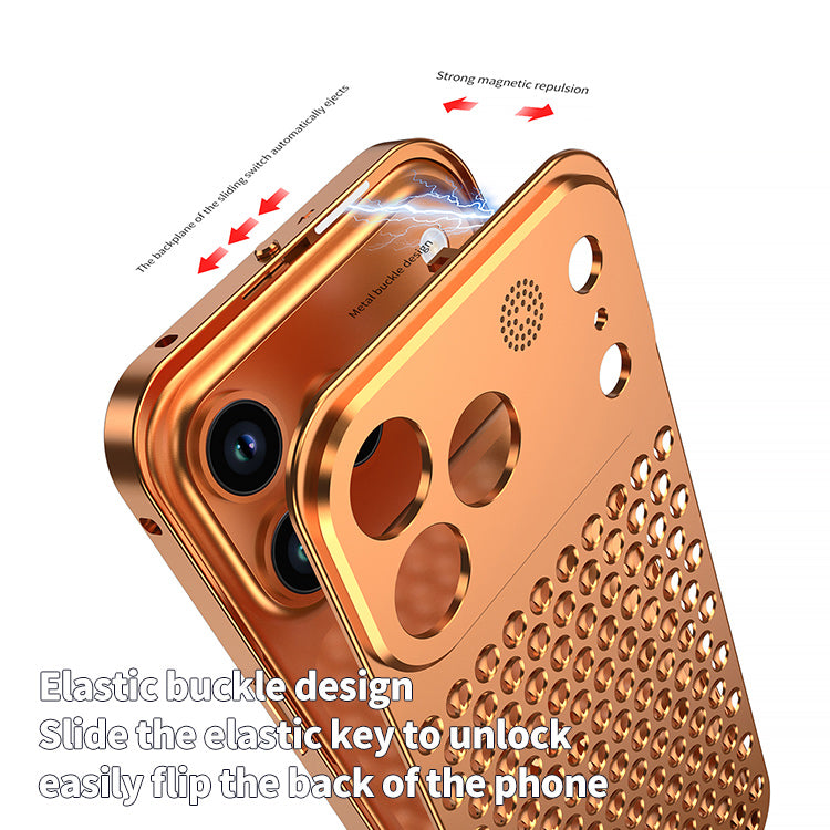 Metal Heat Dissipation Aluminum Fragrance Cooling Cover Shockproof for iPhone 17 Pro Max