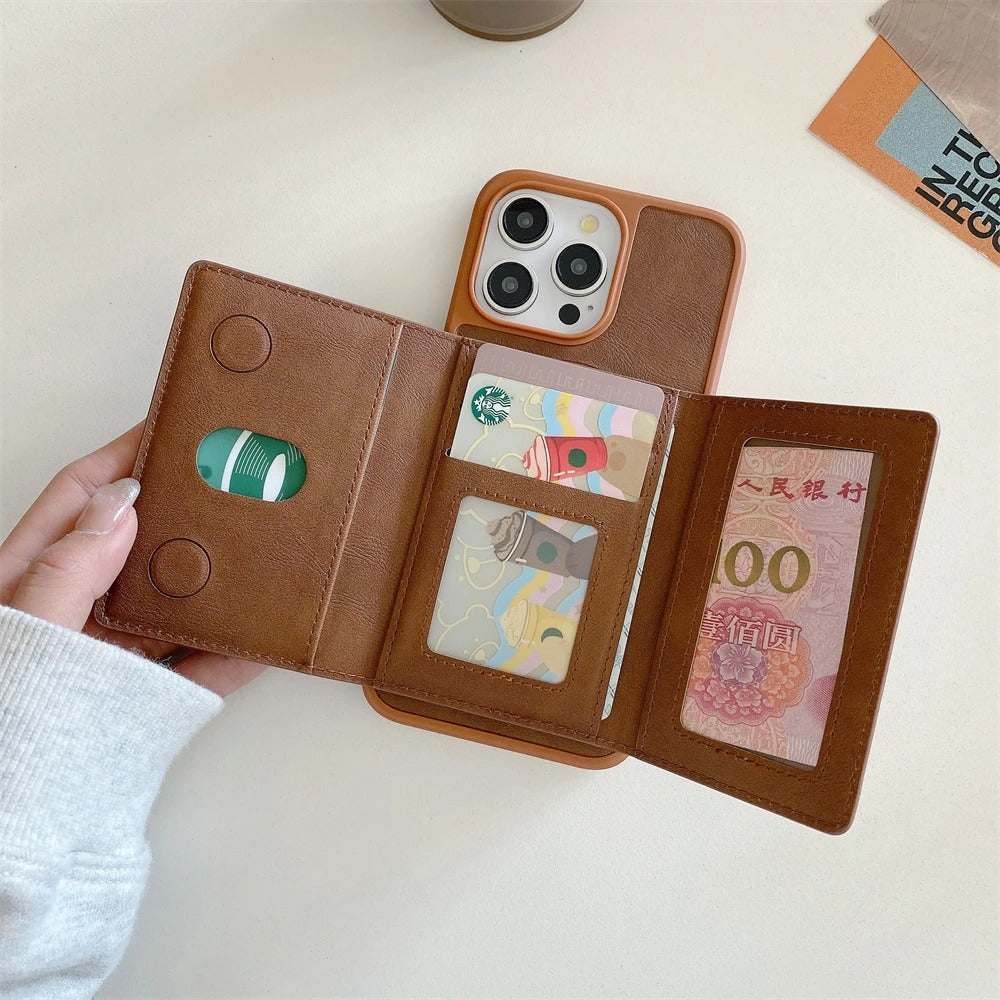 Safe PU Leather Wallet Magnetic Credit Card Holder