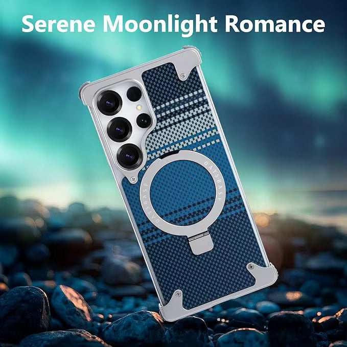 Premium Assembled Kevlar Pattern Metal Frame Phone Case for Samsung