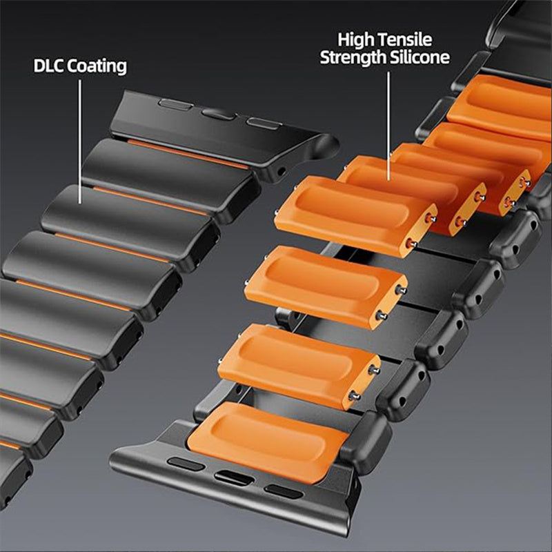 Luxury Ultimate Pure Titanium Metal Magnetic Buckle Band Strap for Apple Watch