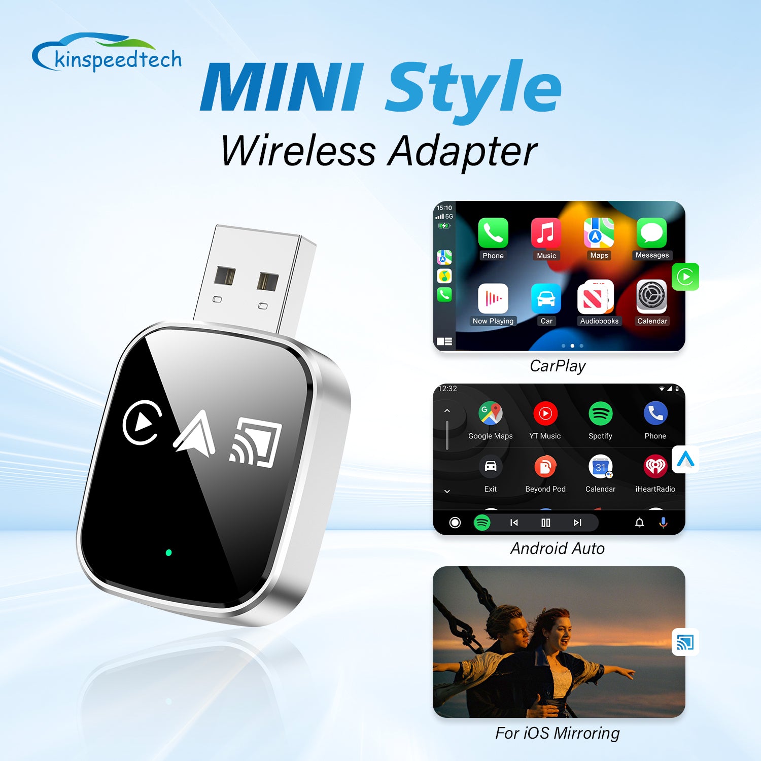 3 in 1 CarPlay Adapter with AirPlay Mirror Link
