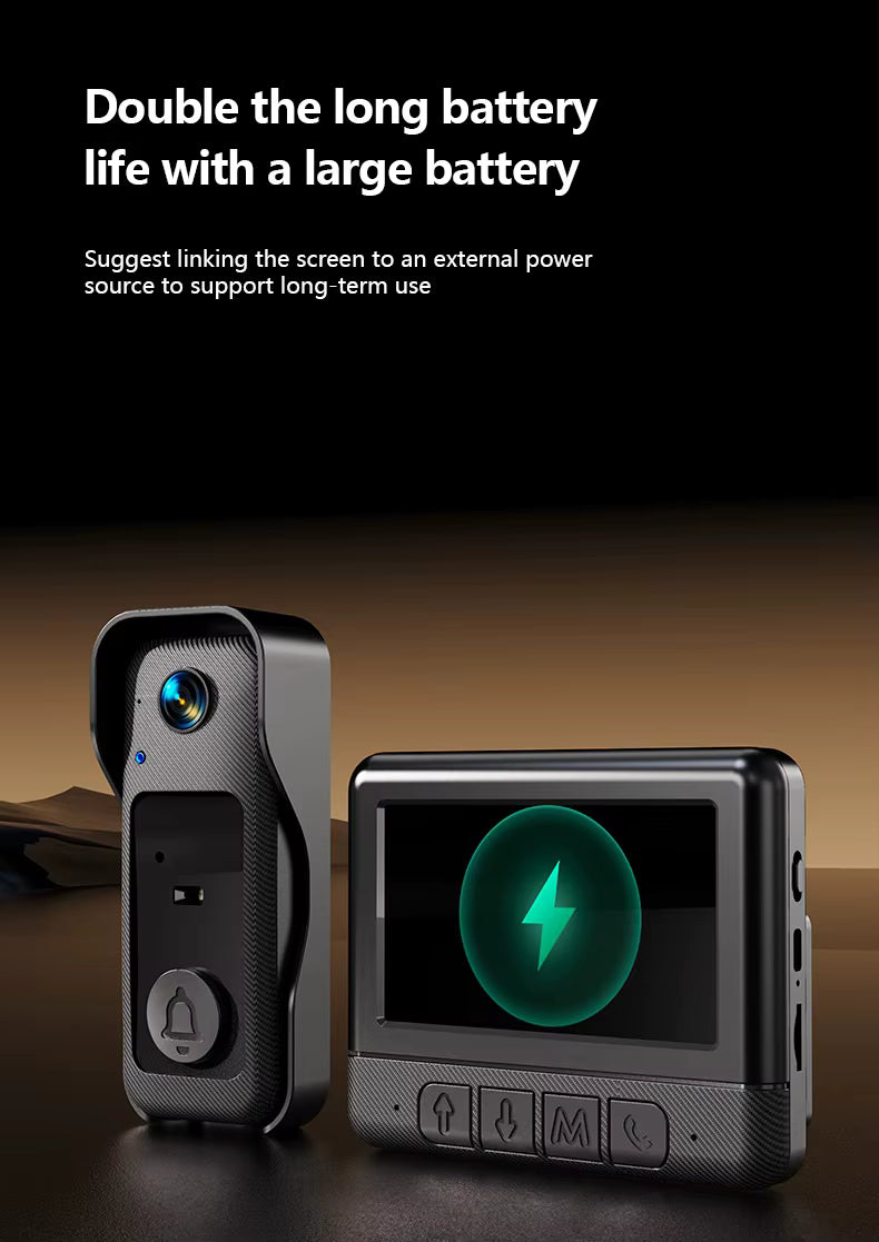 X6 4.3 IPS Screen Indoor/Outdoor Smart Video Doorbell