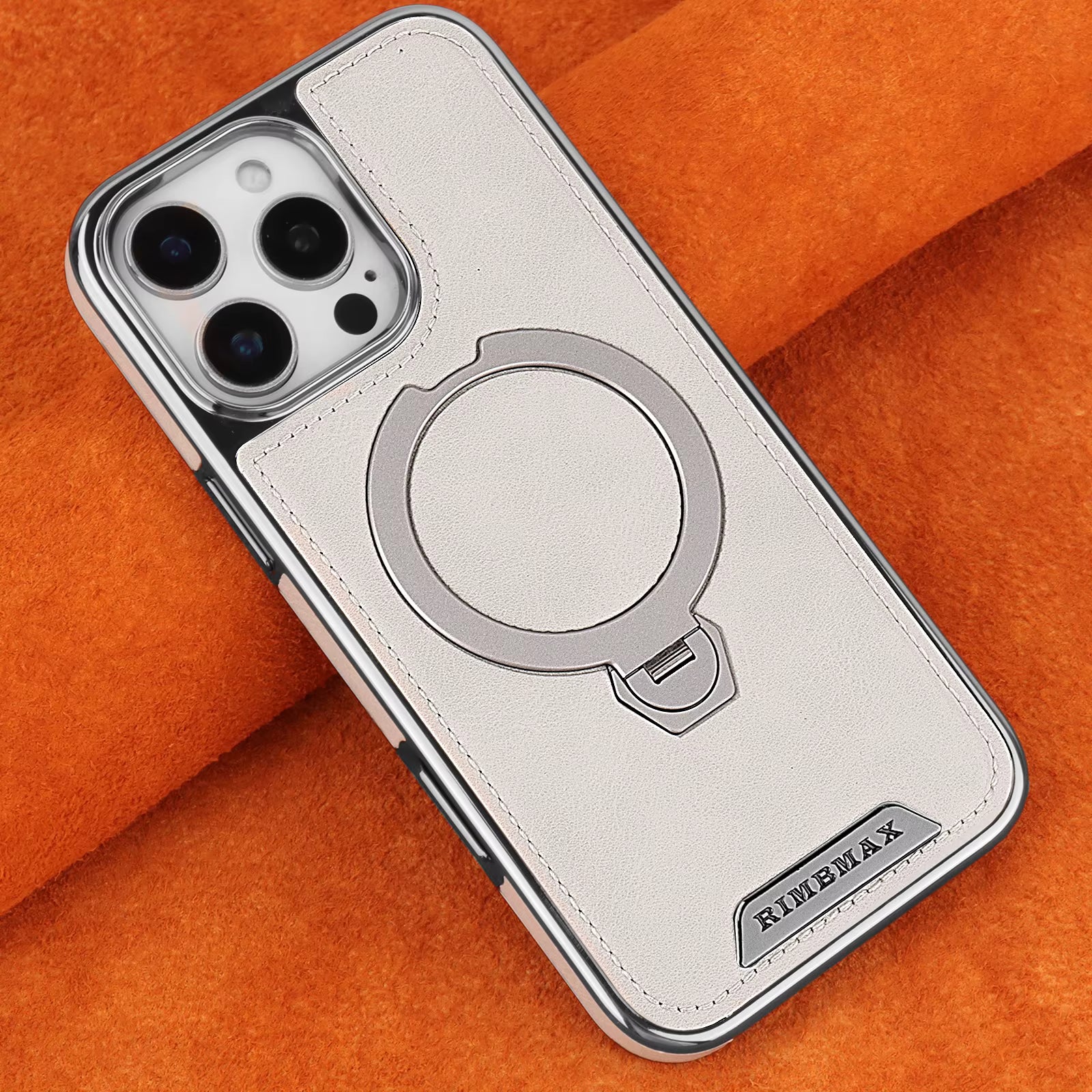 RUIMEIBI New Plating PU Leather Magnetic Phone Case for iPhone