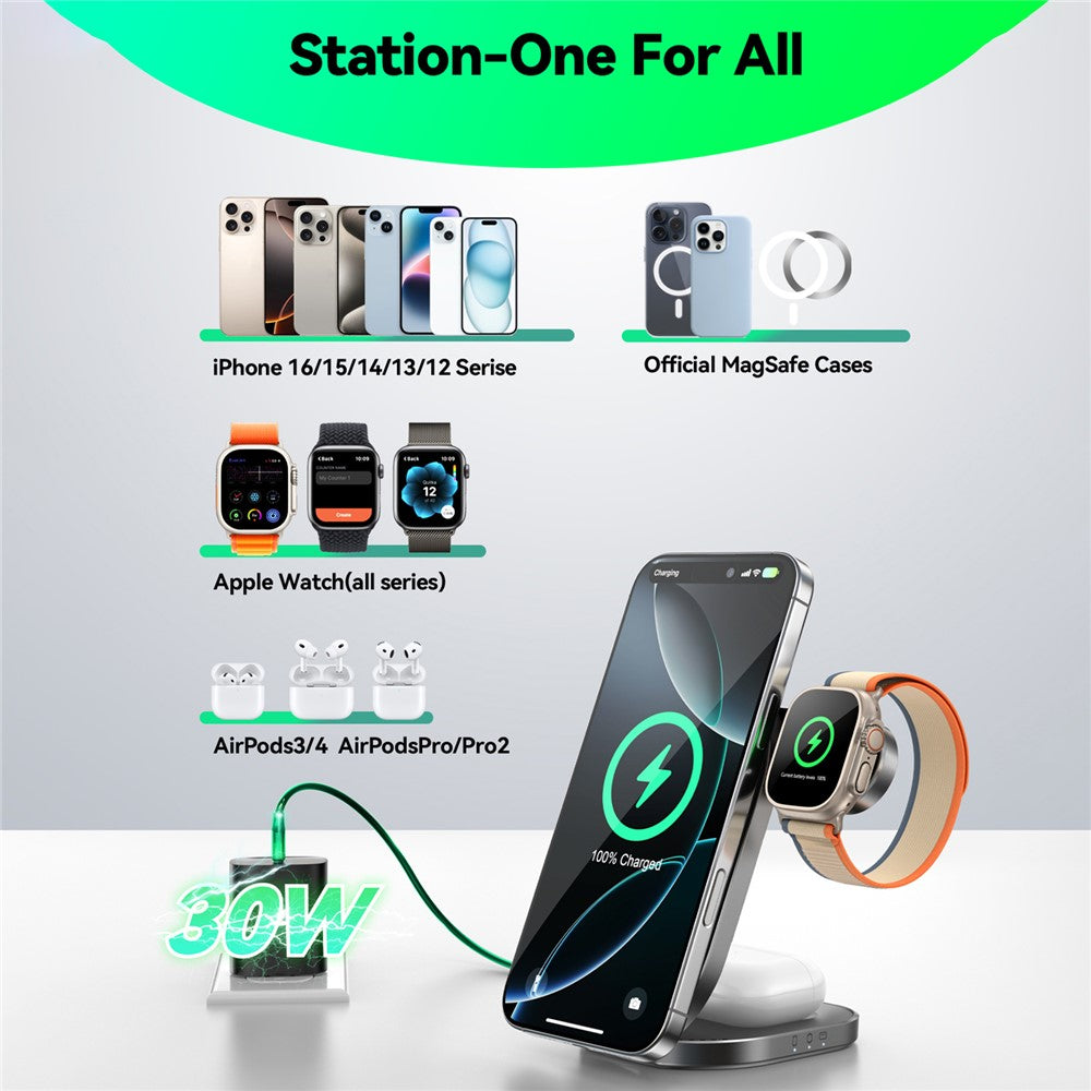 JOYROOM JR-W17 3-in-1 Wireless Charger