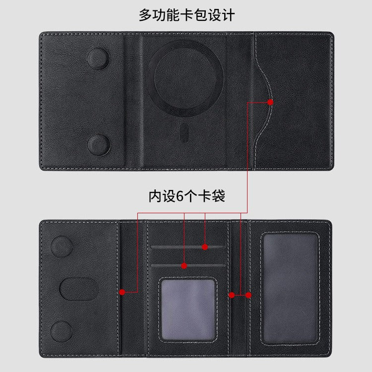 Safe PU Leather Wallet Magnetic Credit Card Holder