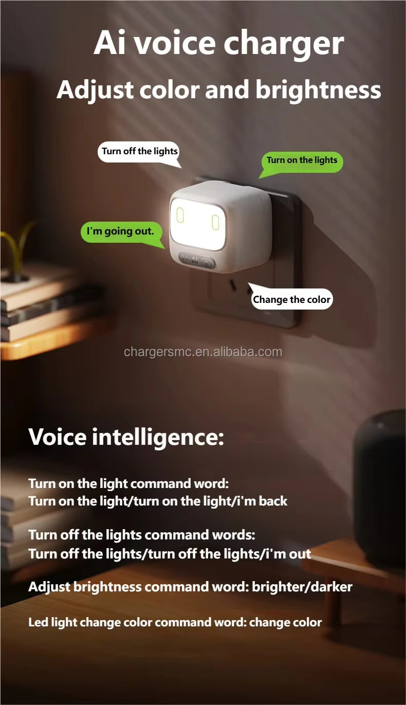 Green C+C AI Night Light GaN Charger45W