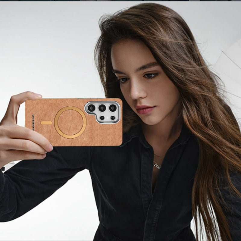 RUIMEIBI Matte photoplating Samsung Premium Leather Flip Case