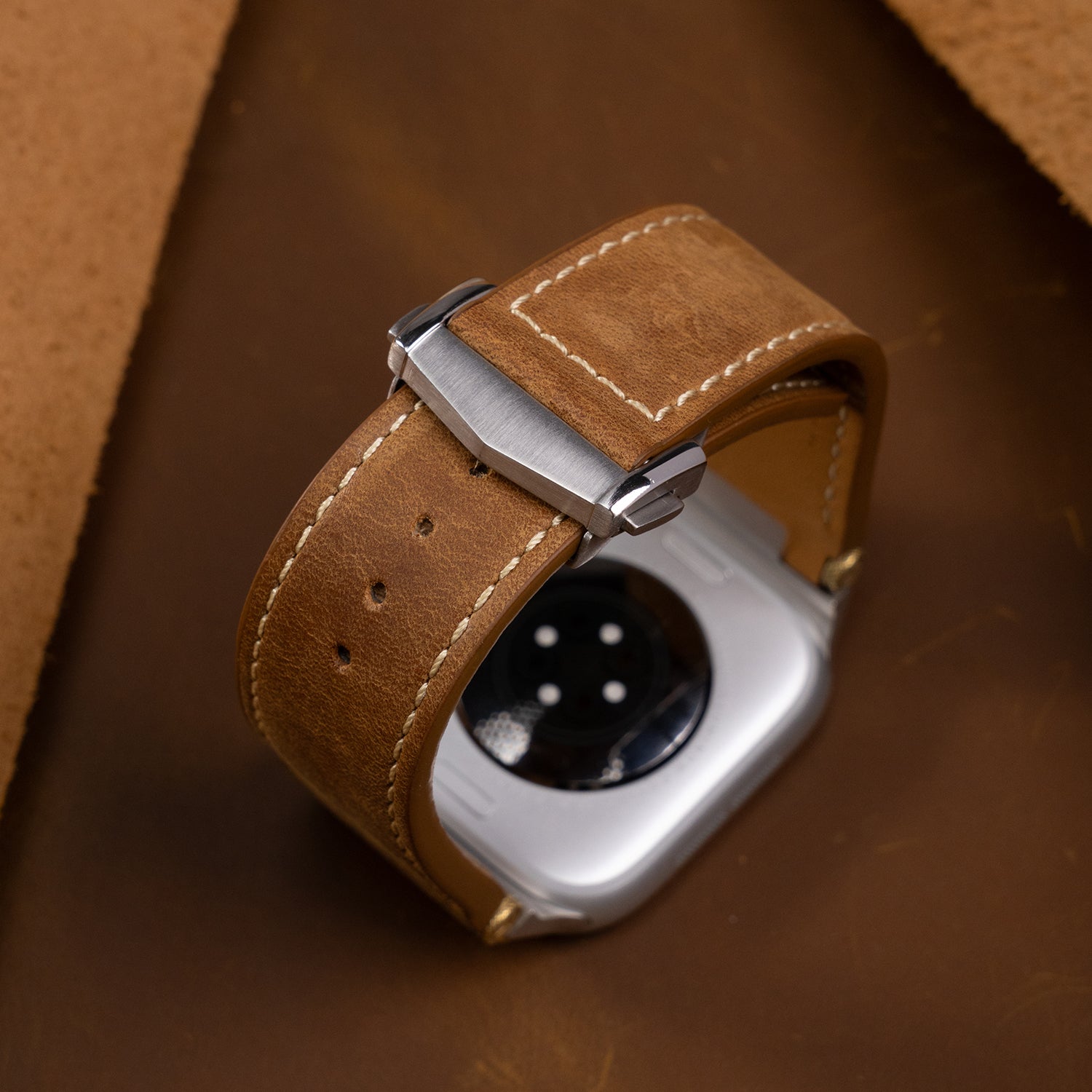 Luxury Folding Buckle Leather Strap