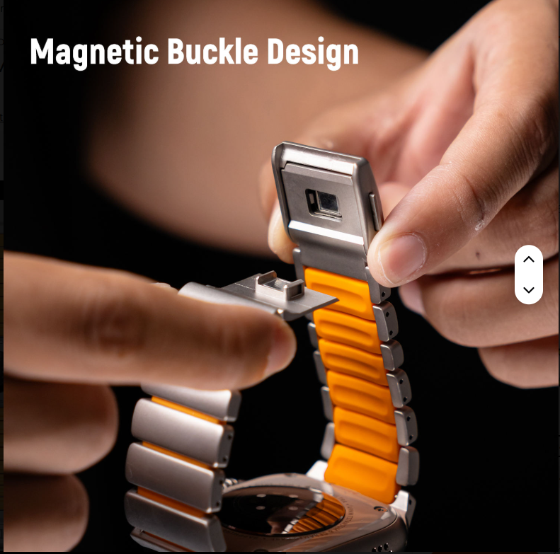 Luxury Ultimate Pure Titanium Metal Magnetic Buckle Band Strap for Apple Watch