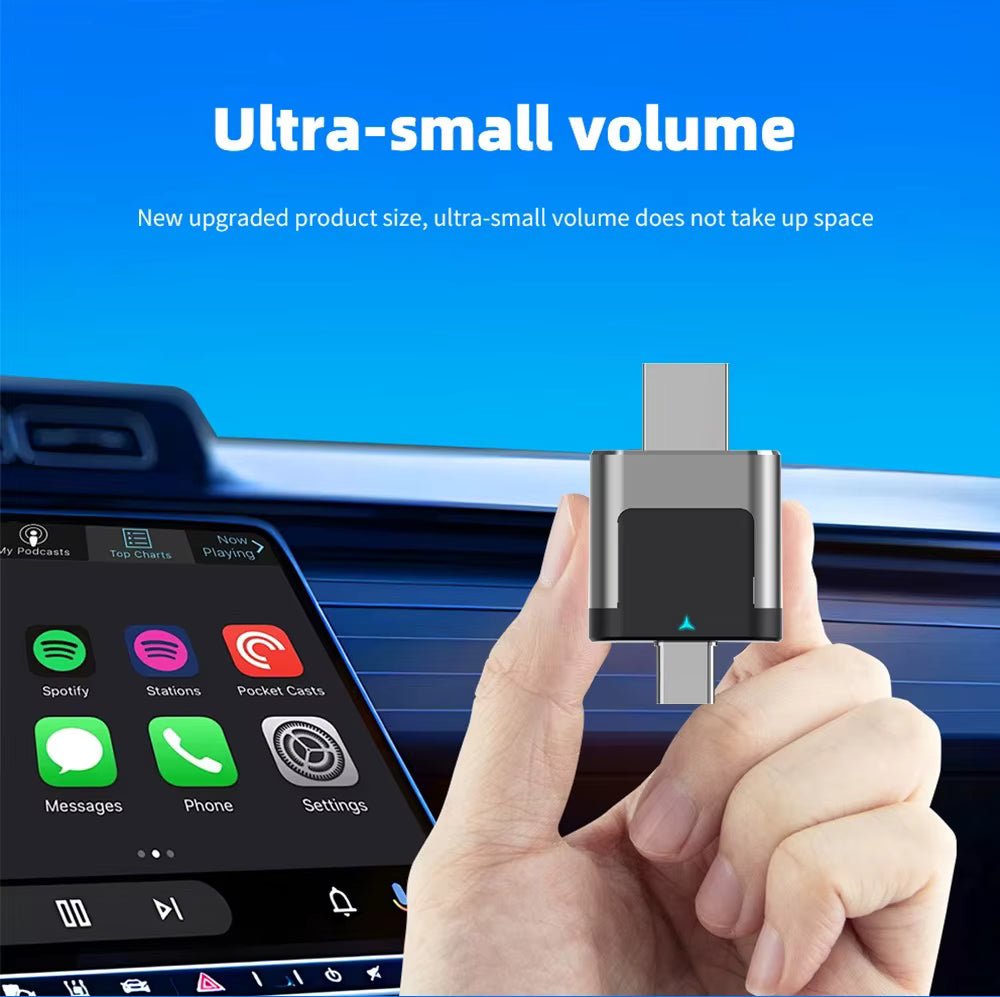 CarPlay Android Auto GPS Wireless Adapter 2 USB Type C Ports