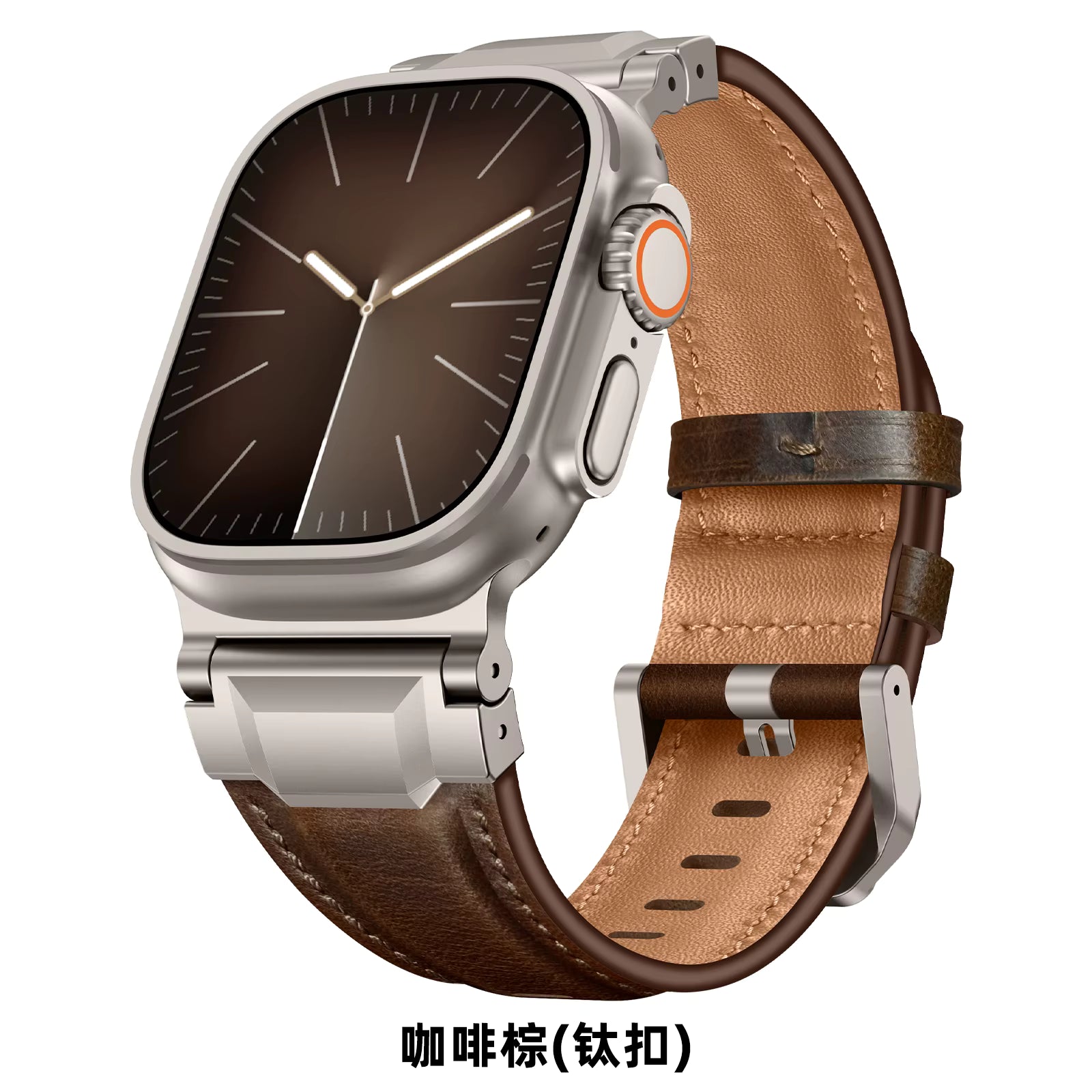 Genuine Leather Band for apple Watch Luxury Breathable Stainless Steel Buckle