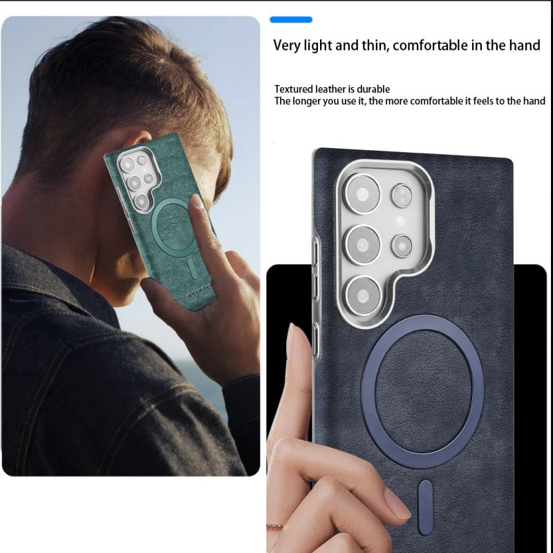 RUIMEIBI Matte photoplating Samsung Premium Leather Flip Case