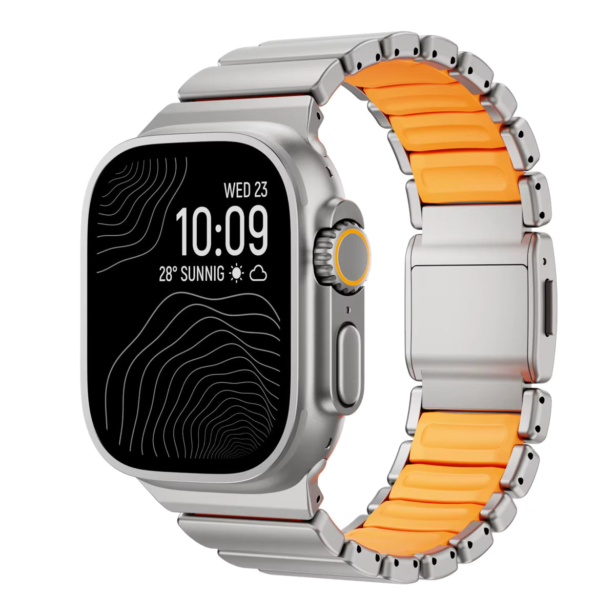 Luxury Ultimate Pure Titanium Metal Magnetic Buckle Band Strap for Apple Watch