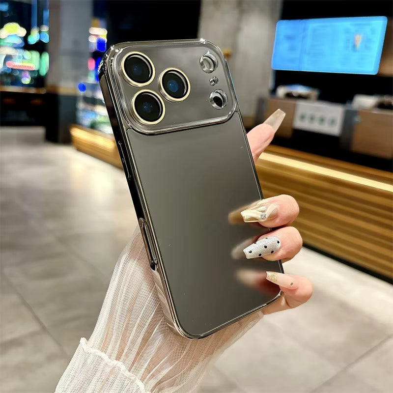 New Full Lens Glass Protection Solid Color Glass Case for iPhone