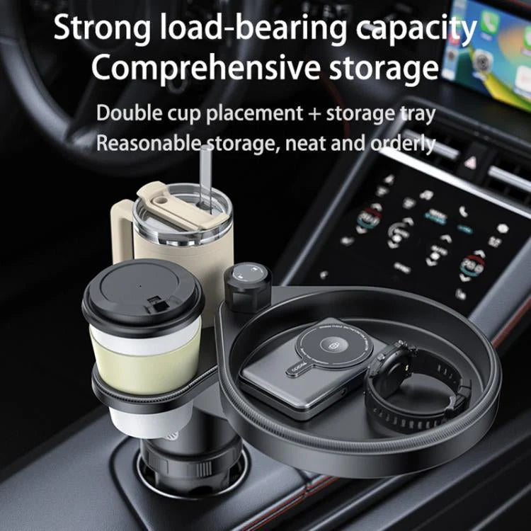 Yesido C180 – 3-in-1 Multifunctional Car Mount with Tray and Cup Holder
