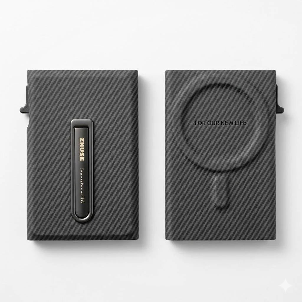 Zhuse magnetic textured automatic pop-up card holder