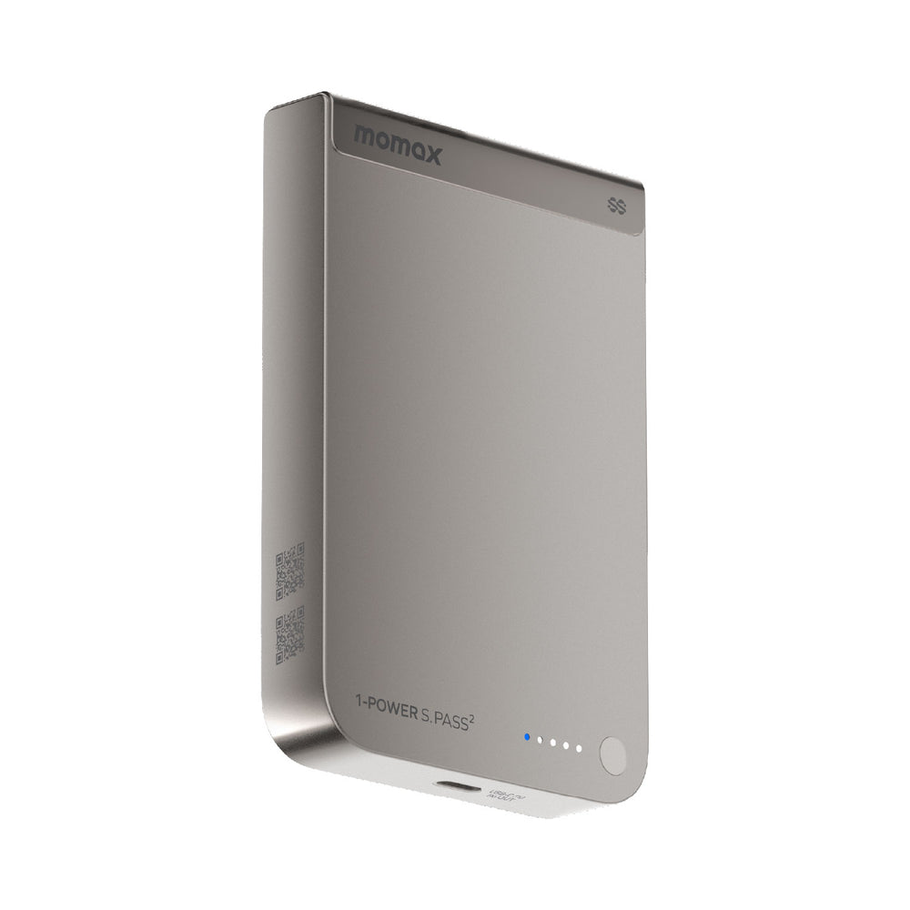 Momax 1-Power S.Pass² 10000mAh Semi SSB Magnetic Wireless Battery Pack 25W