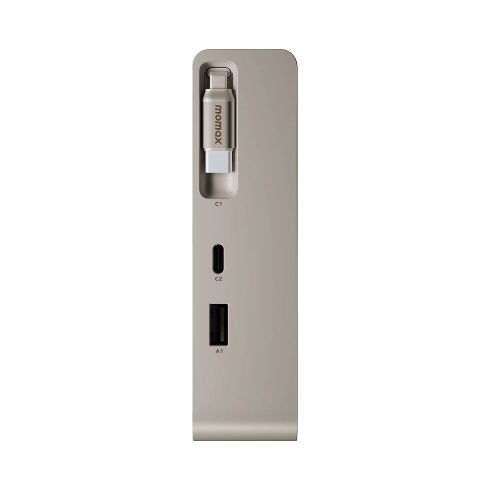 Momax 1-Pac Pass Pro⁺ 10000mAh 3in1 Hybrid GaN Battery Pack with Built-In Retractable Cable (45W)