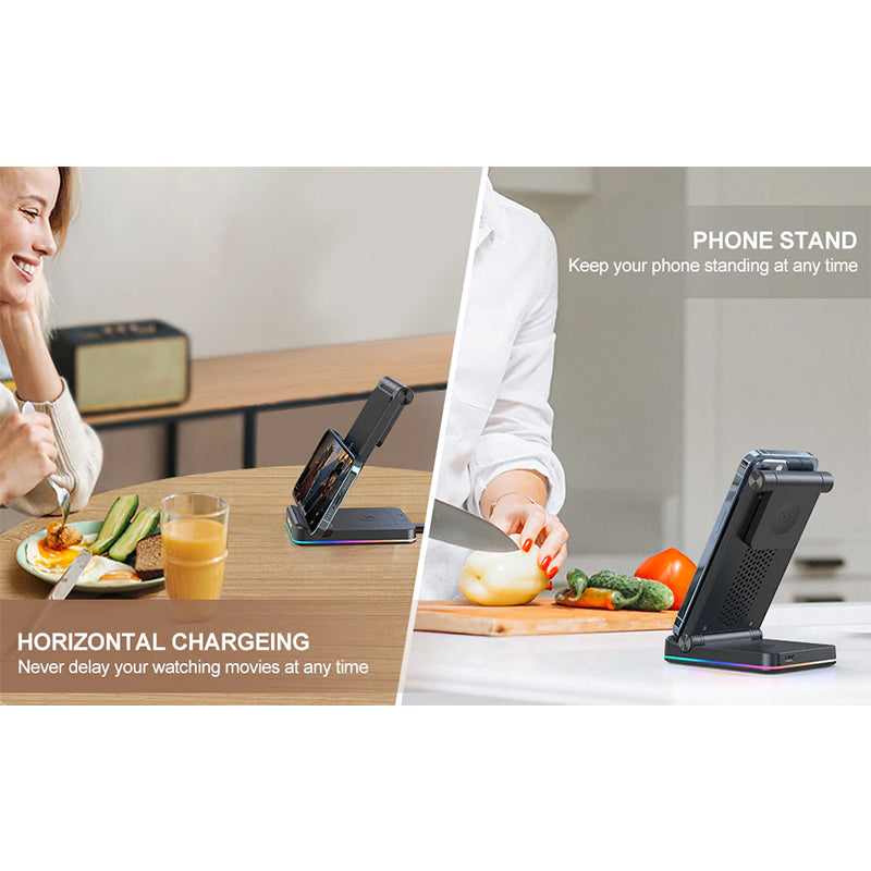 JOYROOM JR-WQN01 3 in 1 Magnetic Charging Station for phone for watch for earphone