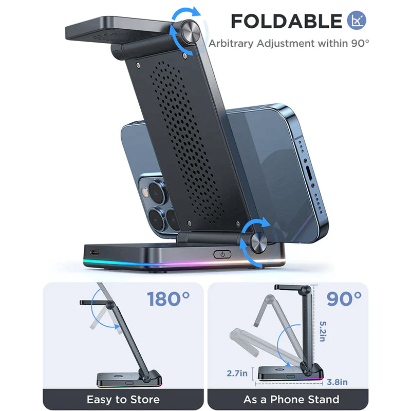 JOYROOM JR-WQN01 3 in 1 Magnetic Charging Station for phone for watch for earphone