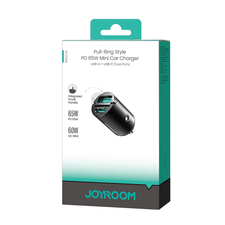 JOYROOM JR-CCN18 65W A+C Pull-Ring Style Mini Car Charger
