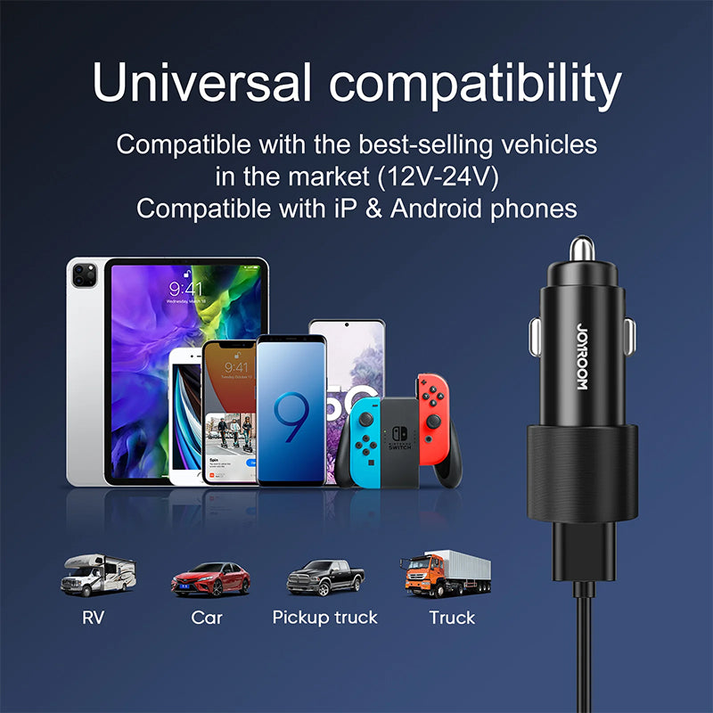 JoyRoom JR-CL10 4.8A Dual-port (USB2) Car Charger