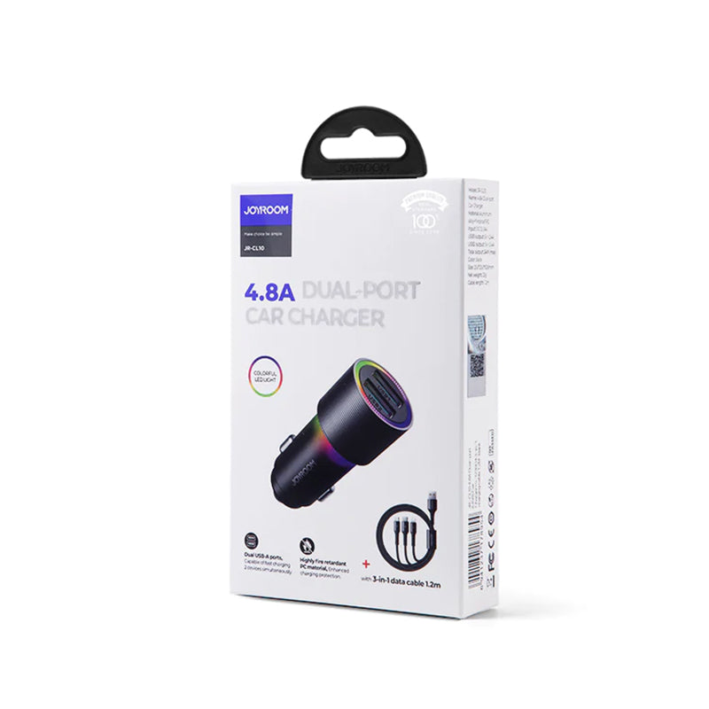 JoyRoom JR-CL10 4.8A Dual-port (USB2) Car Charger