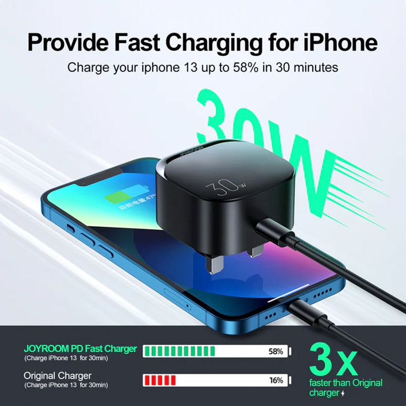 JoyRoom L-P307 30W PD Fast Charger for iPhone 13/Mini/Pro/Pro Max (UK)