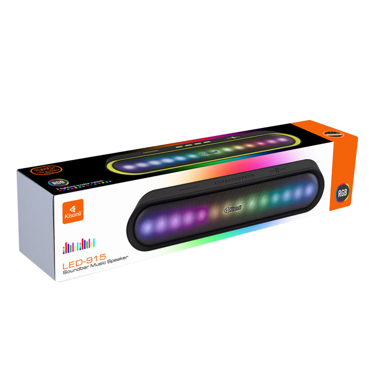 Kisonli LED-915 RGB Wireless bluetooth soundbar music speaker