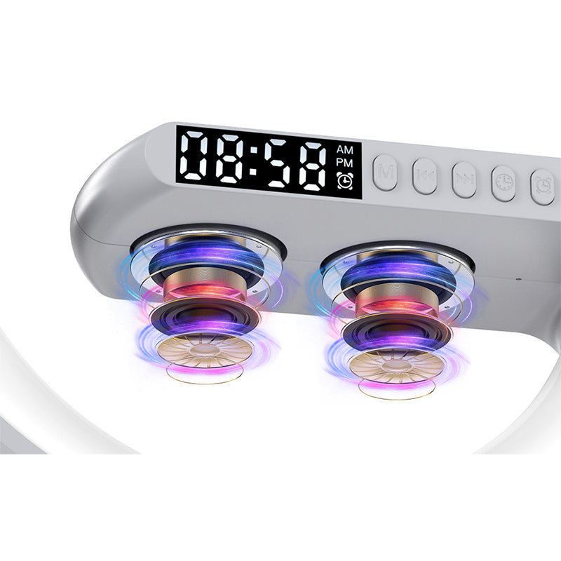 Multi-colored lamps 4 in 1, wireless charger, speaker, and watch