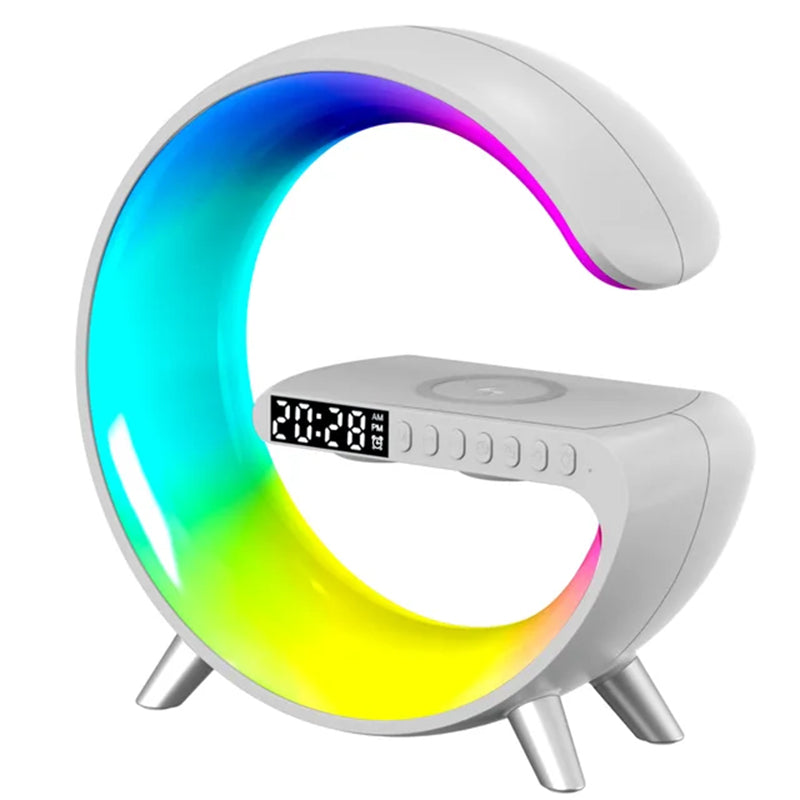Multi-colored lamps 4 in 1, wireless charger, speaker, and watch