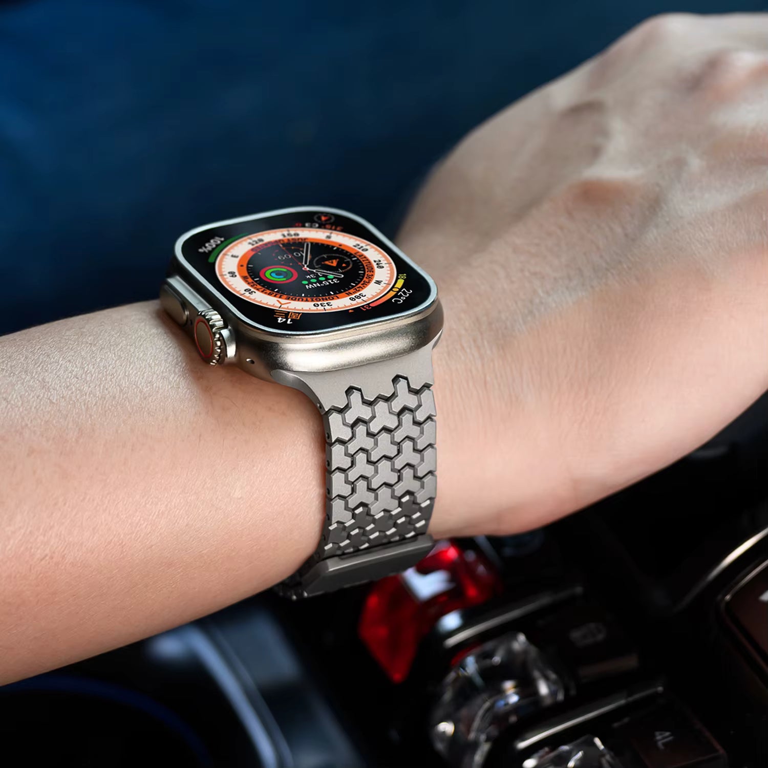 Luxury Stainless Steel Watch Band for Apple Watch Full Series with Magnetic Clasp Metal Watch Strap