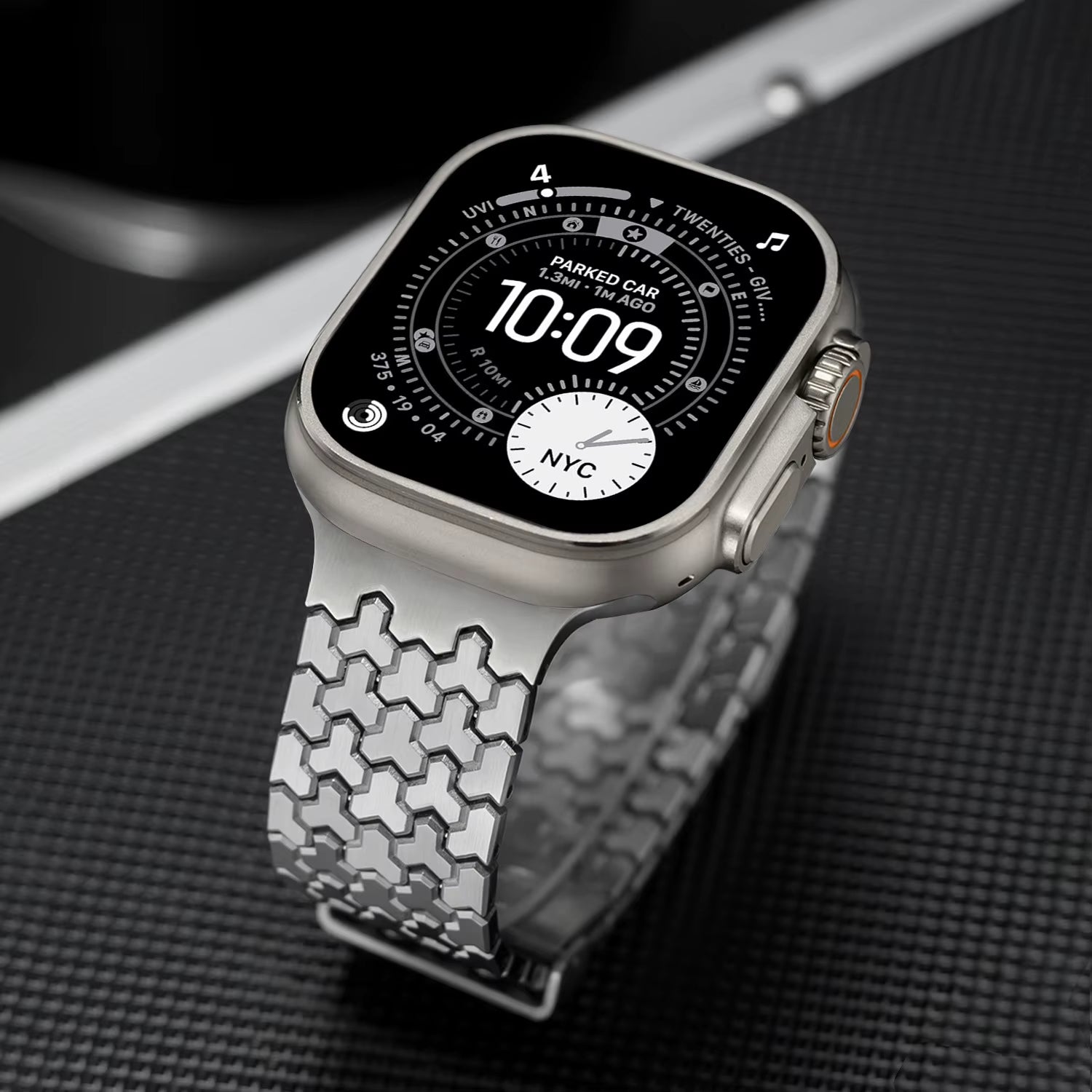 Luxury Stainless Steel Watch Band for Apple Watch Full Series with Magnetic Clasp Metal Watch Strap