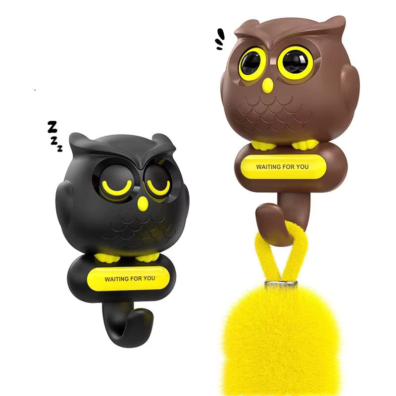 Owl Creative Hooks Utility Cute Decor Hooks (Black)