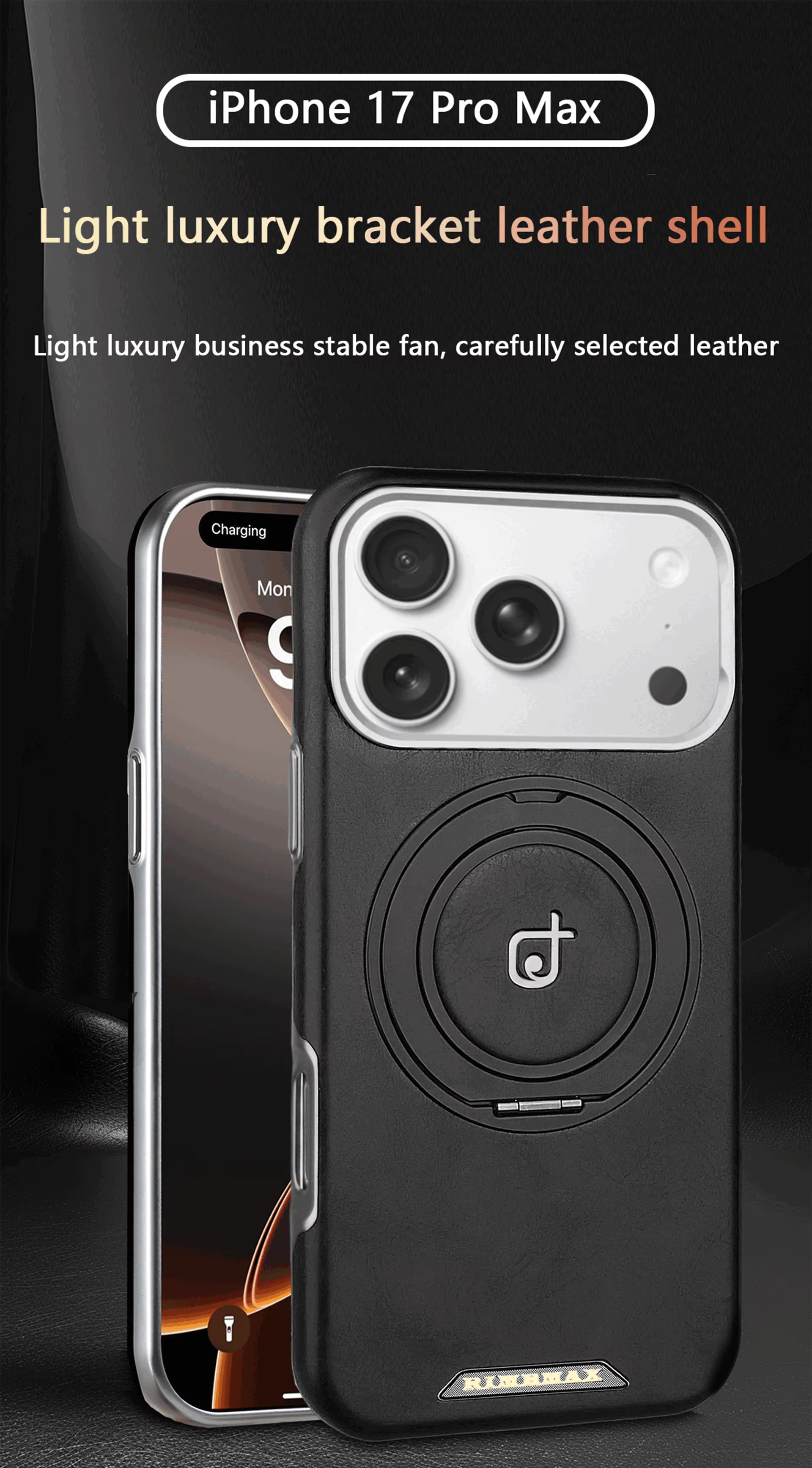 RUIMEIBI Luxury Full Pack Soft Protective Leather case For Iphone 17 Pro Max