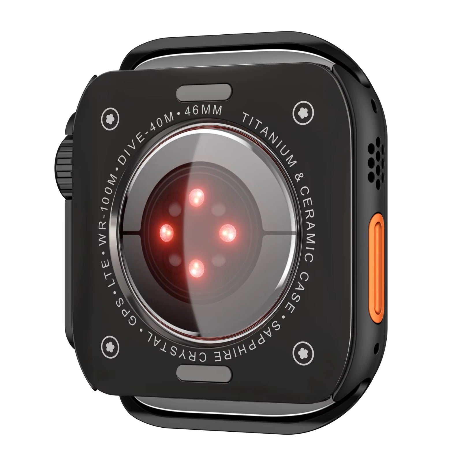 Shock-absorbing metal case for Apple Watch