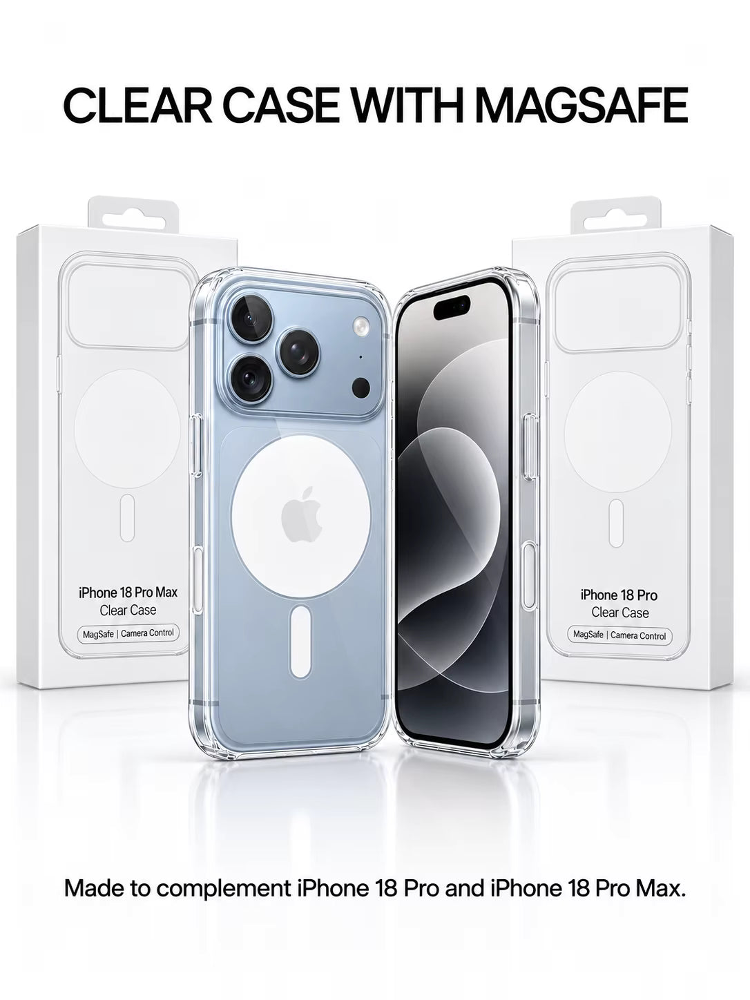 Clear Magnetic MagSafe Case for iPhone 18 Pro max