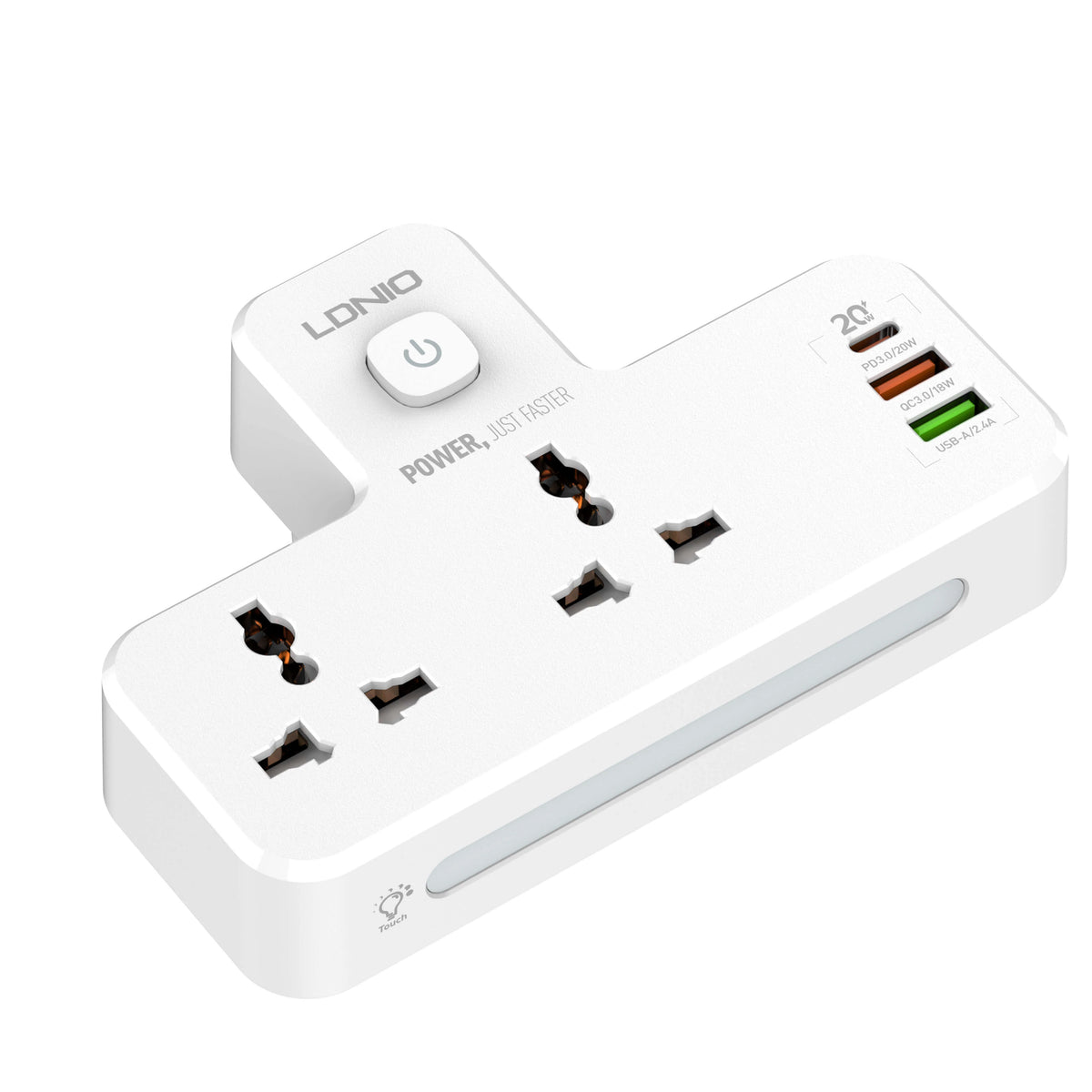 LDNIO 2 AC Outlets Portable Extension Power Socket SC2311