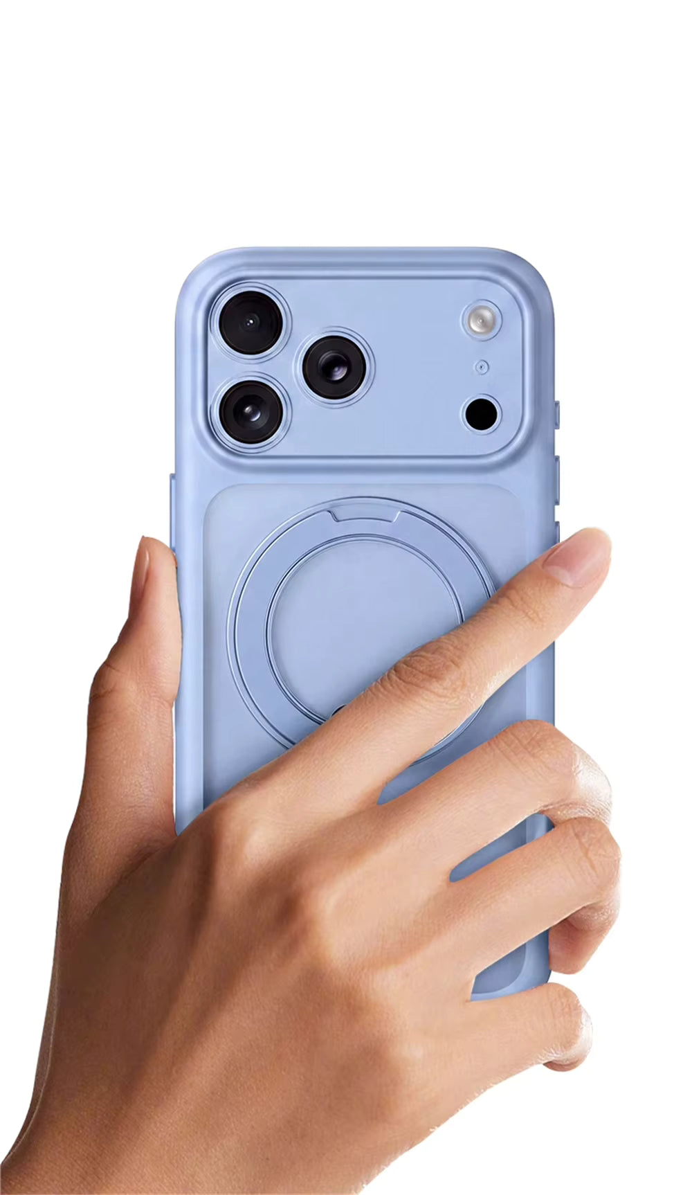Transparent Magnetic Case 360° rotating ring and full camera protection For iPhone