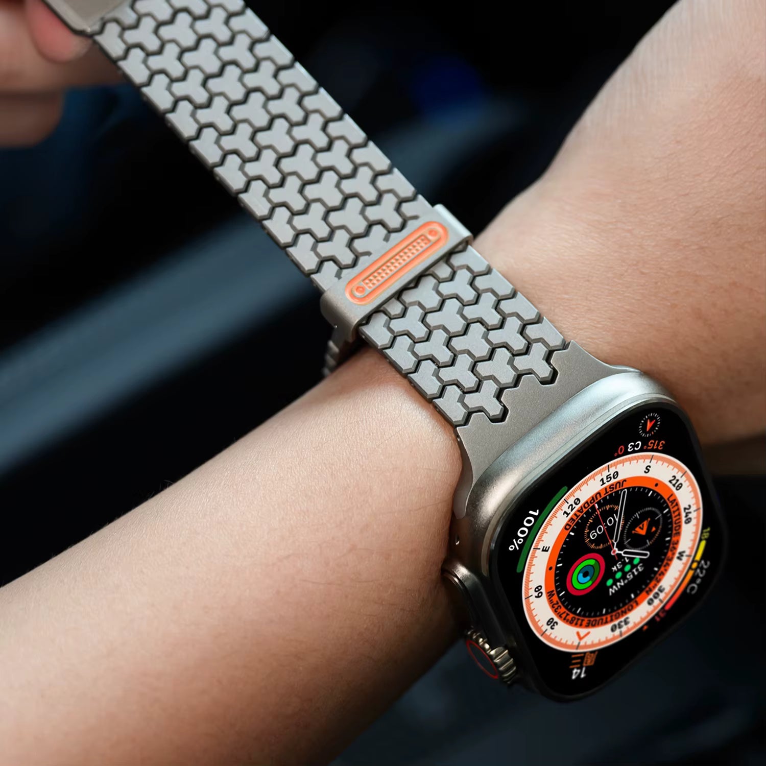 Luxury Stainless Steel Watch Band for Apple Watch Full Series with Magnetic Clasp Metal Watch Strap
