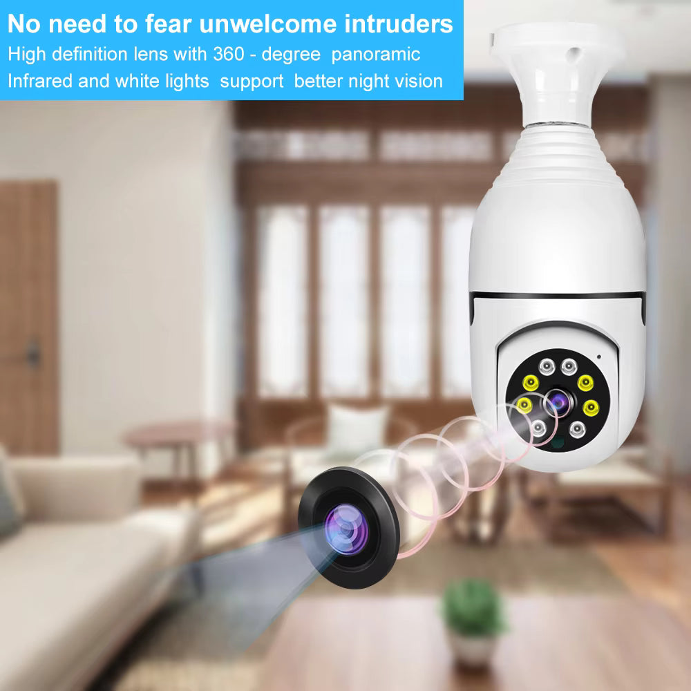 WIFI Smart Bulb Security Camera V380
