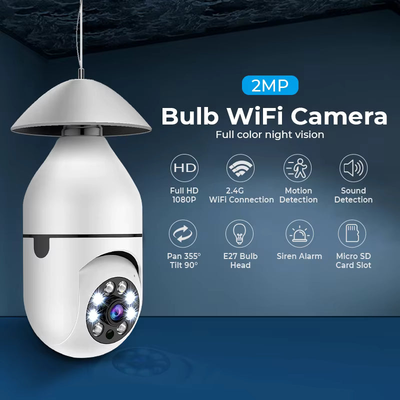 WIFI Smart Bulb Security Camera V380