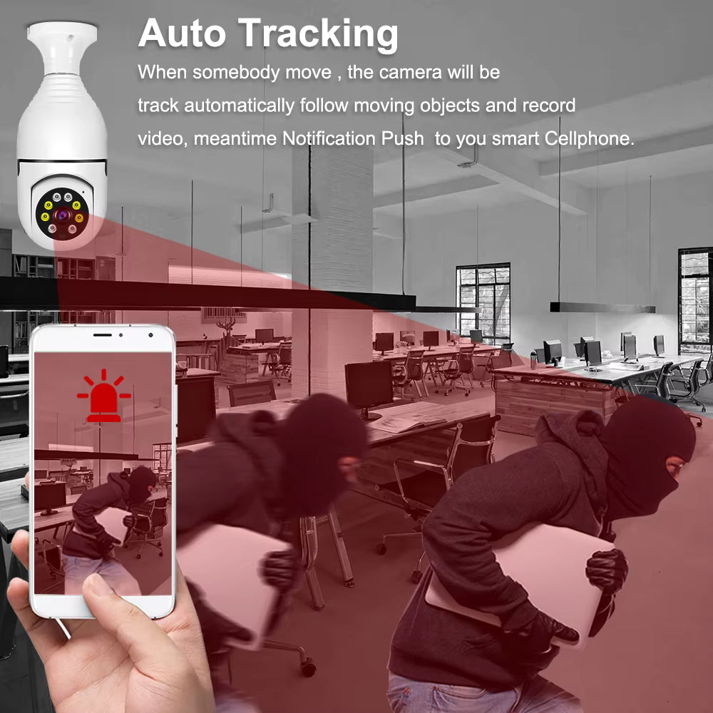 WIFI Smart Bulb Security Camera V380