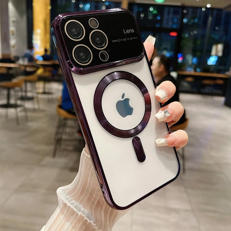 Transparent MagSafe Lens Case