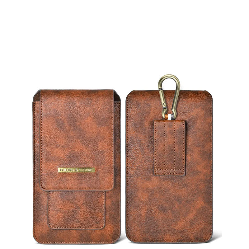PULOKA Multi-Function Mobile Phone Waist Bag leather - Main Image